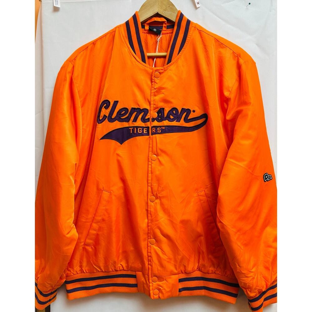Clemson Tigers women’s official Satin Varsity Jacket Size Medium New